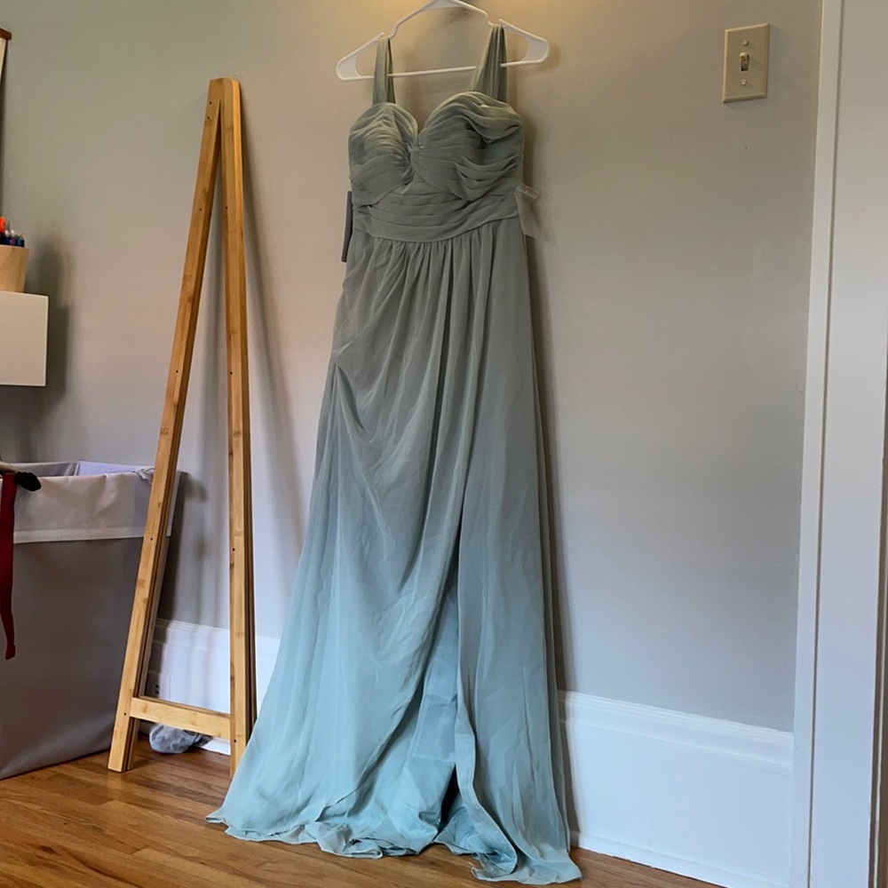 NWT AZAZIE Agave Strapless Off the Shoulder Gown 8